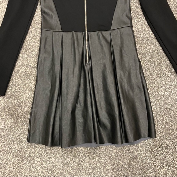 Wilfred Aritzia faux leather black mini long sleeve dress - Picture 11 of 12